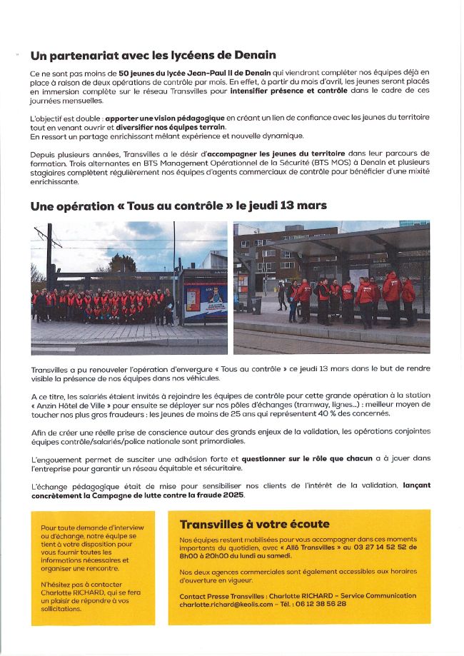 communiqué de presse transvilles