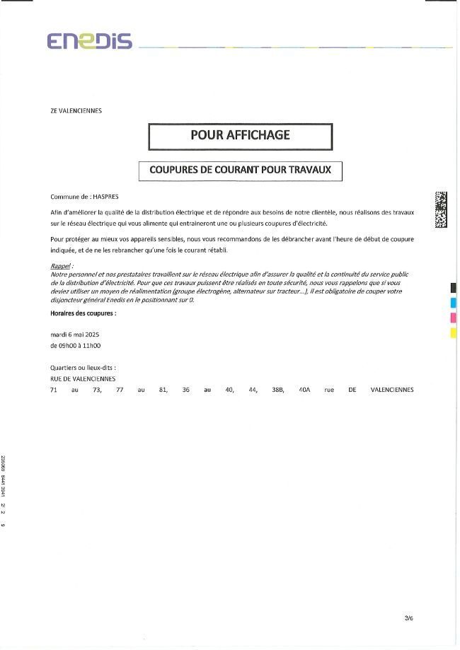 COUPURE COURANT