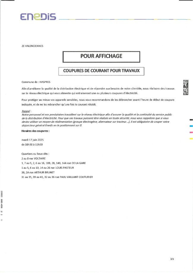 COUPURE COURANT