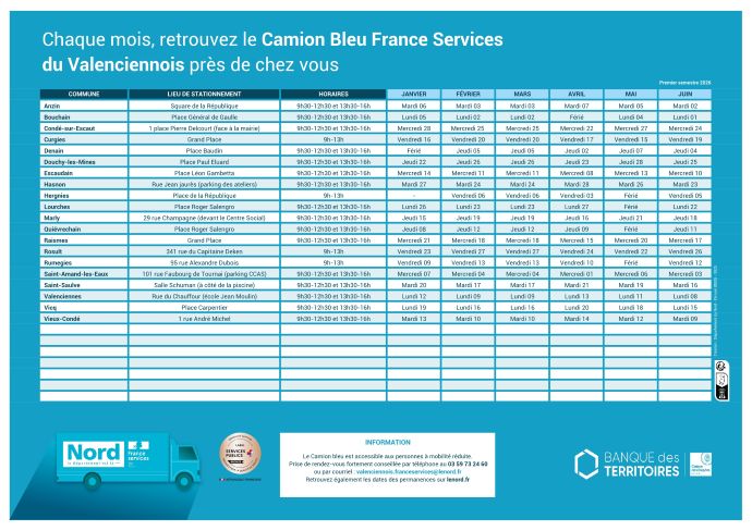 Camion bleu france services