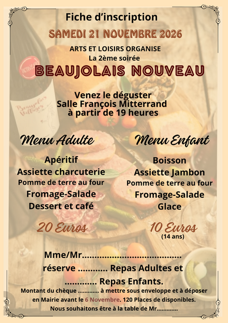 Soirée Beaujolais Nouveau